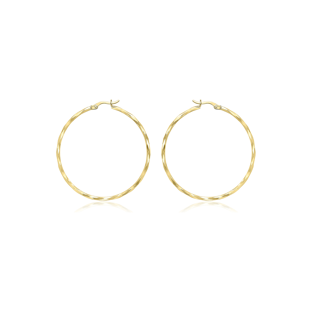 9ct Yellow Gold Creole Earrings 8512419