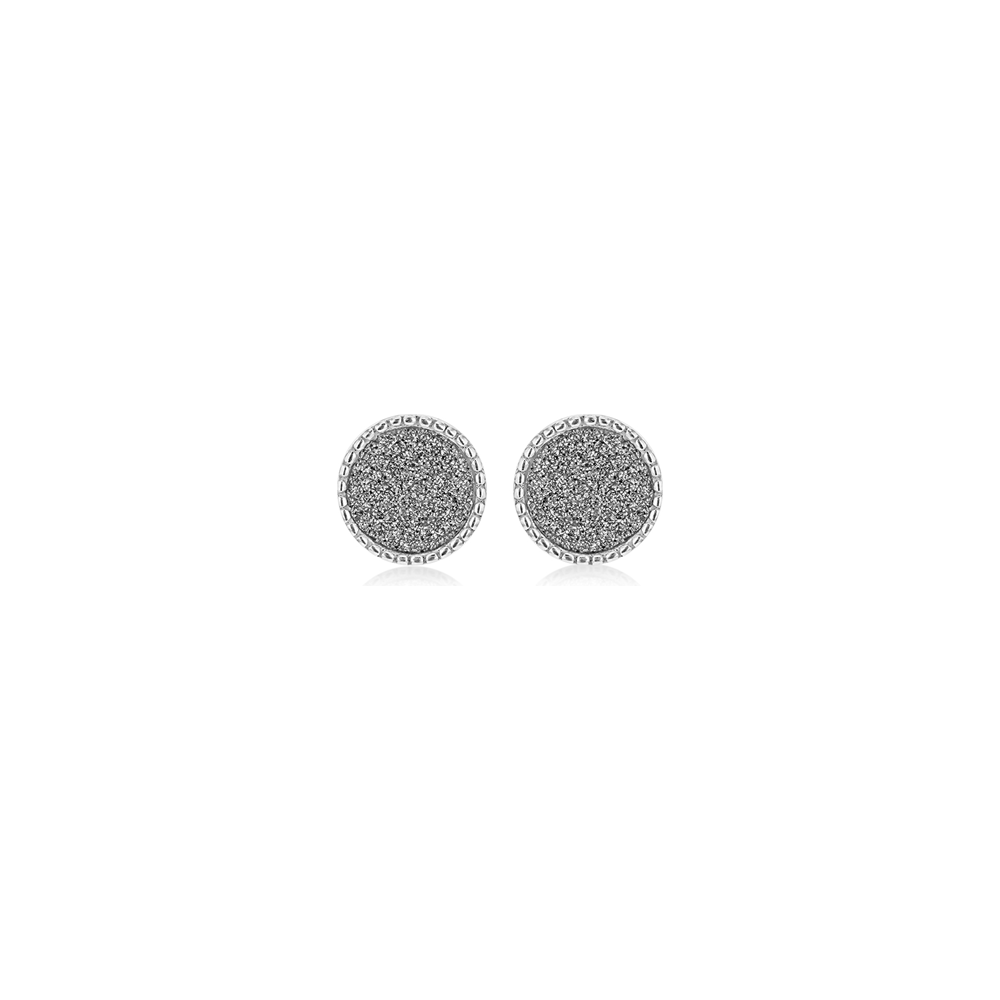 Sterling Silver Disc Stud Earrings
