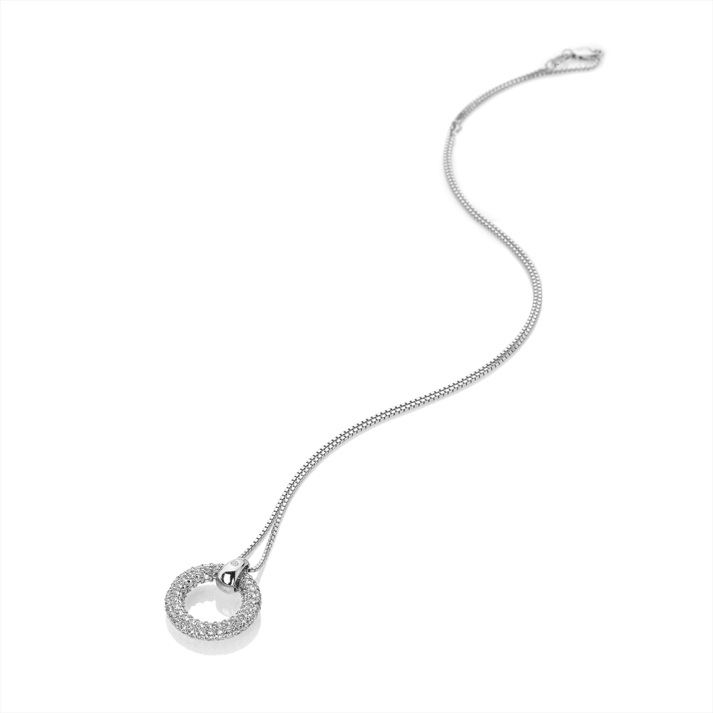 Silver Hot Diamonds Pendant and Chain