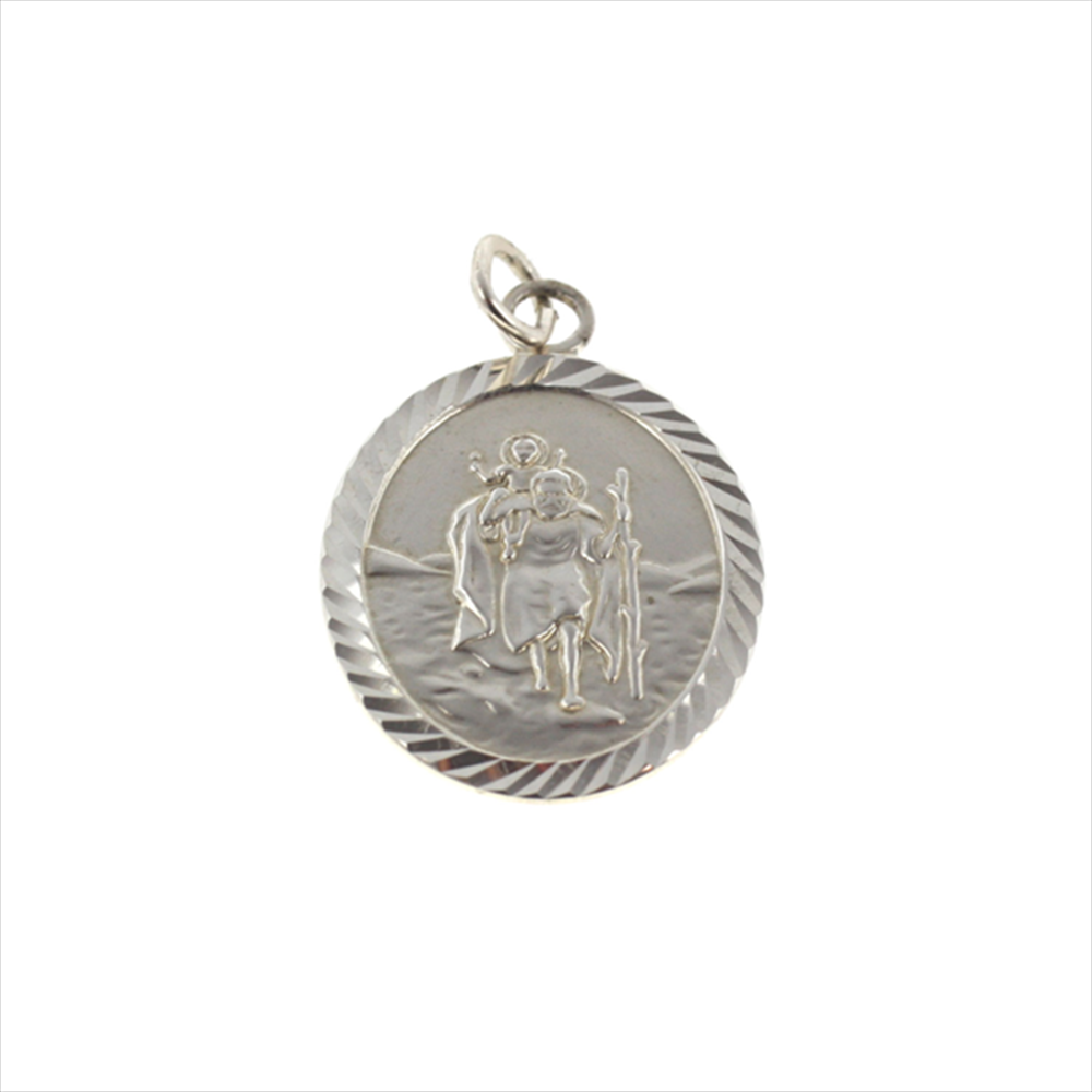 Silver Oval St. Christopher Medal